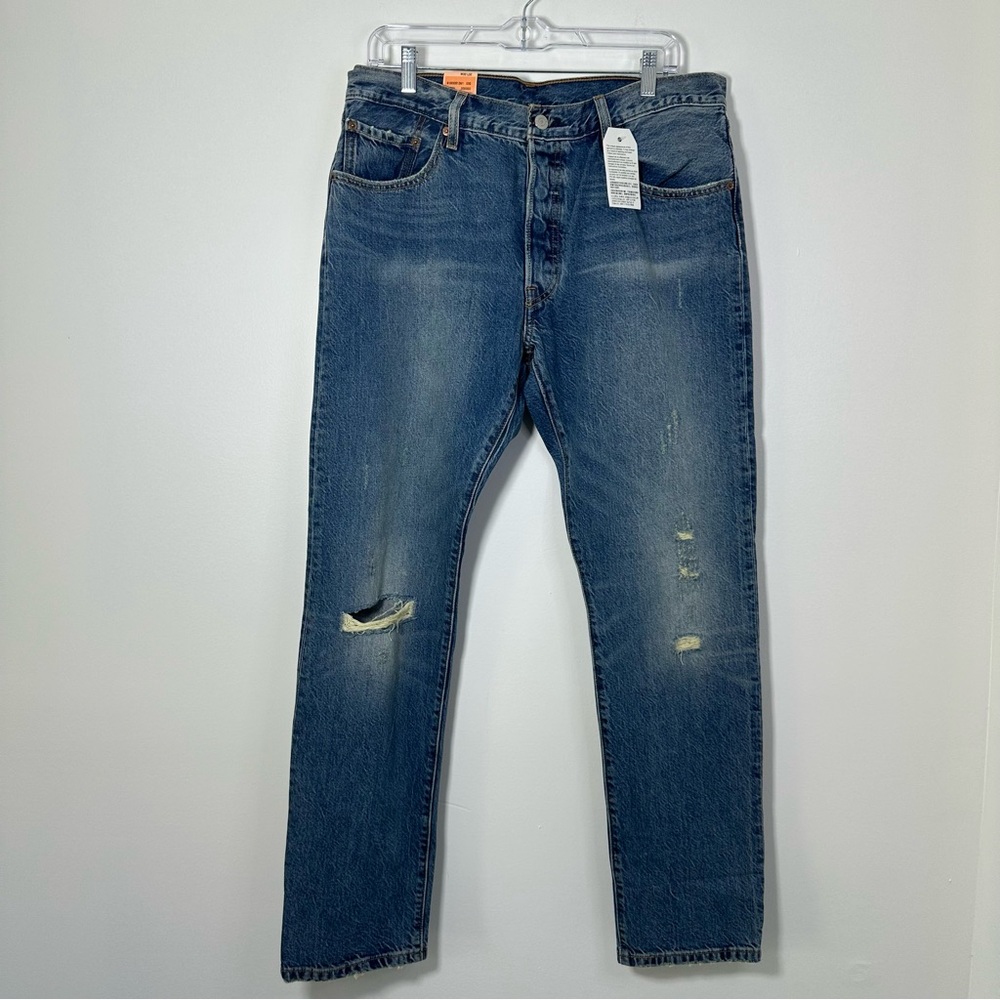 Levi’s Women’s Distressed 501 Mid Rise Straight Leg Jeans 32x32 NWT
